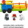 Fisher-Price Little People Toddler Toy Train Choo-Choo Zoo with Music Sounds and 3 Figures for Pretend Play Ages 1+ Years