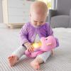 Fisher-Price Musical Baby Toy, Soothe & Glow Seahorse, Pink Plush Sound Machine with Lights & Volume Control for Newborns(Pink Easy-to-Open Packaging)
