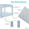 Fisher-Price Play All Day Portable Playard, ASTM Certified, Ideal for Babies & Toddler, One-Hand Fold, Breathable Mesh, Travel Playard with Carry Bag, Easy to Clean – Black(Moonmist)