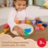 Fisher-Price Wood Preschool Toy Color Wheel Puzzle, 19 Wooden Pieces for Shape-Sorting Play, Preschool Kids Ages 3+ Years(Color Wheels)