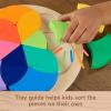 Fisher-Price Wood Preschool Toy Color Wheel Puzzle, 19 Wooden Pieces for Shape-Sorting Play, Preschool Kids Ages 3+ Years(Color Wheels)