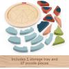 Fisher-Price Wood Preschool Toy Color Wheel Puzzle, 19 Wooden Pieces for Shape-Sorting Play, Preschool Kids Ages 3+ Years(Lady Bug)