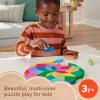 Fisher-Price Wood Preschool Toy Mandala Puzzle with Geometric Design, 41 Wooden Pieces for Kids Ages 3+ Years​