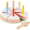 Fisher-Price Wood Pretend Play Toy Fruit Pie, Tiny Garden 16-Piece Wooden Food Puzzle Set for Preschool Kids Ages 3+ Years (Amazon Exclusive)(Cake)
