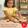 Fisher-Price Wood Pretend Play Toy Fruit Pie, Tiny Garden 16-Piece Wooden Food Puzzle Set for Preschool Kids Ages 3+ Years (Amazon Exclusive)(Fruit Pie)