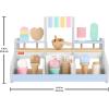 Fisher-Price Wood Pretend Play Toy Ice Cream Shop Set, 18-Piece Wooden Food Playset for Preschool Kids Ages 3+ Years(Ice Cream Shop)