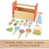 Fisher-Price Wood Pretend Play Toy Tiny Garden Caddy, 12-Piece Set with Wooden Tools & Plants for Preschool Kids Ages 3+ Years (Amazon Exclusive)