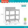 Fisher-Price by Dream On Me Sanibel Changing Table in Pebble Grey, with a 3.7” Thick Changing pad and Two Sturdy Shelves