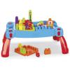 MEGA BLOKS First Builders Toddler Blocks Toy, Build ‘n Learn Portable Activity Table with 30 Pieces and Built-In Storage, Pink, Kids Ages 1+ Years (Amazon Exclusive)(Blue)