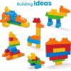 MEGA BLOKS First Builders Toddler Blocks Toys Set, Deluxe Building Bag with 150 Pieces and Storage, Creative Open-Ended Play, Blue, Ages 1+ Years (Amazon Exclusive)(1 pack (Deluxe Bag))