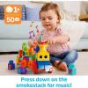 MEGA BLOKS First Builders Toddler Building Blocks Toy Set, ABC Musical Train with 50 Pieces, Music and Sounds, Ages 1+ Years