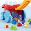 MEGA BLOKS First Builders Toddler Building Toy, Block Scooping Pull Wagon with 20 Pieces and Built-in Storage, Picks Up Blocks, Red, Kids Ages 1+(New Block Scooping Wagon)