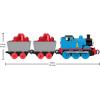 Thomas & Friends by Fisher-Price Collectible Toy Train, Small Die-Cast Mattel 80th Engine with Premium Deco & 2 Stock Cars with Red Crystal Cargo