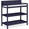 Fisher Price by Dream On Me Baby Changing Table, Matte Black Vintage Oak – Greenguard Gold & JPMA Certified, Wooden Nursery Dresser with Storage Shelves – Compact, Sturdy & Easy-to-Clean Design(Navy)