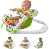 Fisher-Price Baby Portable Chair Deluxe Kick & Play Sit-Me-Up Floor Seat with Piano Learning Toy & Snack Tray for Infants to Toddlers(Green)