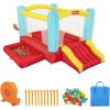 Fisher-Price Bouncemania Inflatable Mega Bouncer Bouncy House with 50 Play Balls, Multicolor