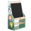 Fisher-Price Fauna Collection Wild Wonder Artist Center by Dream On Me, Jungle Print, Built-in Blackboard, Crafted with Durable Pinewood