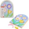 Fisher-Price Wood Preschool Toy Flower Puzzle Blocks, 38-Piece Wooden Stacking Set for Developmental Play Kids Ages 3+ Years
