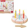 Fisher-Price Wood Pretend Play Toy Fruit Pie, Tiny Garden 16-Piece Wooden Food Puzzle Set for Preschool Kids Ages 3+ Years (Amazon Exclusive)(Cake)