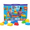 MEGA BLOKS First Builders Toddler Blocks Toys Set, Deluxe Building Bag with 150 Pieces and Storage, Creative Open-Ended Play, Blue, Ages 1+ Years (Amazon Exclusive)(1 pack (Deluxe Bag))