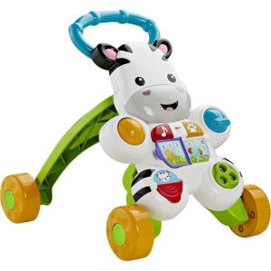 Fisher-Price Baby Push Toy Learn with Me Zebra Walker Musical Learning Activity with Lights & Fine Motor Play for Infants Ages 6+ Months (Amazon Exclusive)(Standard Packaging)
