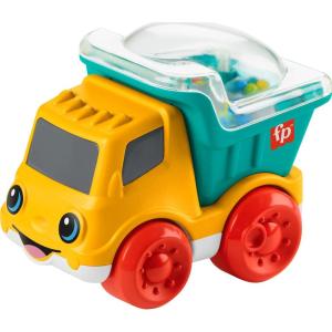Fisher-Price Baby Toy Poppity Pop Dump Truck Push-Along Vehicle with Fine Motor Activities for Infants Ages 6+ Months(Multicolor)