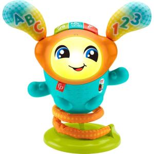 Fisher-Price Baby & Toddler Learning Toy DJ Bouncin’ Beats with Music Lights & Bouncing Action for Ages 9+ Months(Blue)