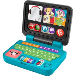 Fisher-Price Baby & Toddler Toy Laugh & Learn Let’s Connect Laptop Pretend Computer with Smart Stages for Infants Ages 6+ Months​