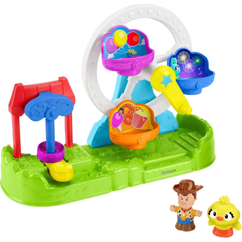 imageFisherPrice Little People Toddler Toys Disney ampamp Pixar Toy Story Ferris Wheel Playset with Woody ampamp Ducky Figures for Kids Ages 18 Months Amazon Exclusive