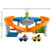 Fisher-Price Little People Hot Wheels Toddler Toy Race and Go Track Set with Lights Sounds & 2 Cars for Pretend Play Kids Ages 18+ Months​