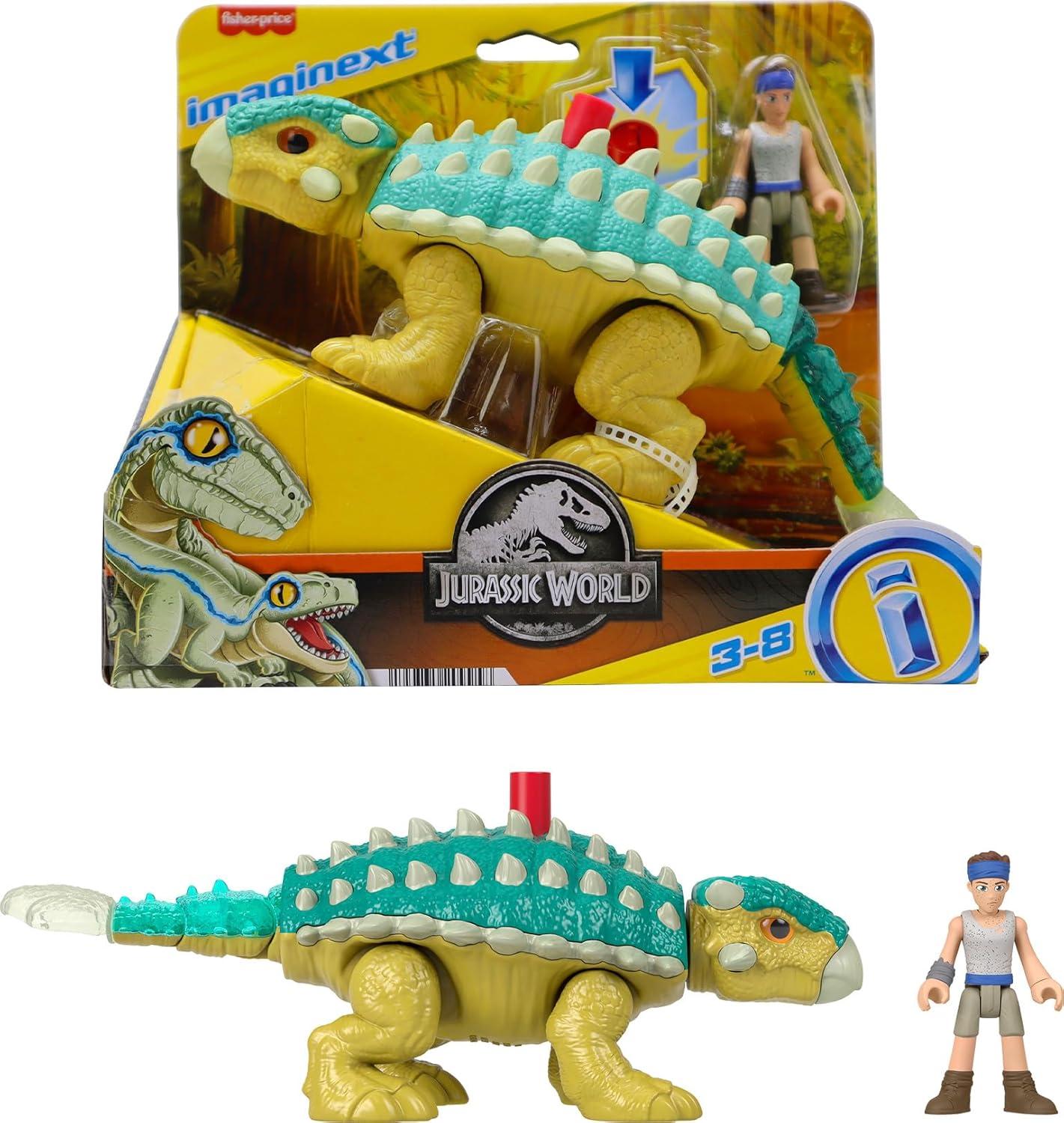 imageFisherPrice Imaginext Jurassic World Dinosaur Toy Bumpy ampamp Ben Figure Set for Pretend Play Preschool Kids Ages 3 Years