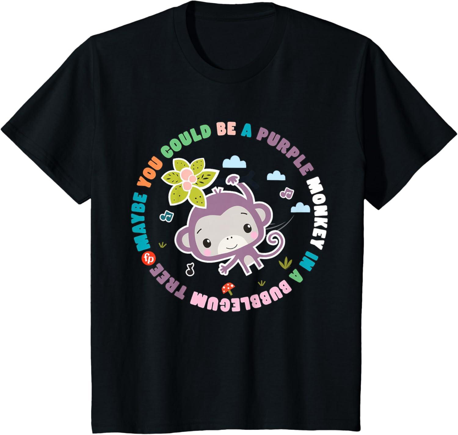 imageFisherPrice Purple Monkey Hanging Purple Monkey TShirtBlack