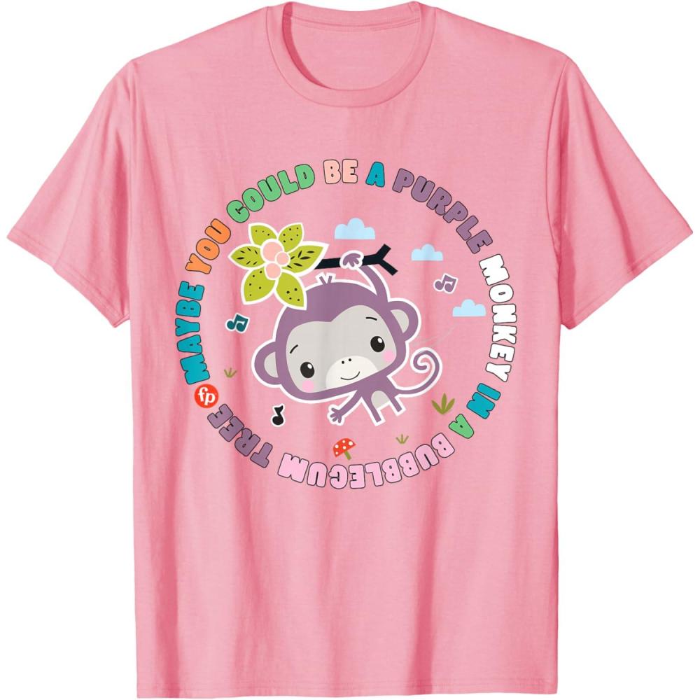 imageFisherPrice Purple Monkey Hanging Purple Monkey TShirtPink