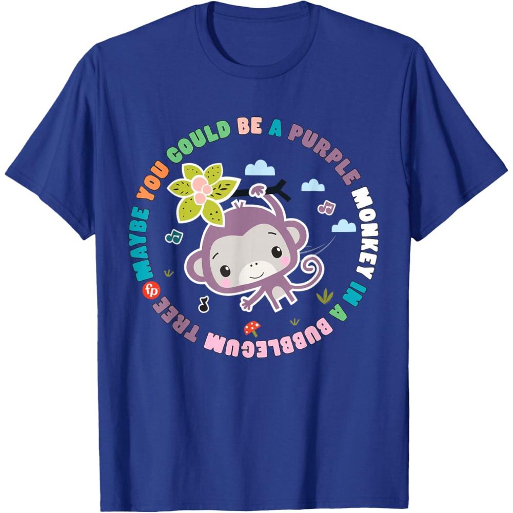 imageFisherPrice Purple Monkey Hanging Purple Monkey TShirtRoyal Blue