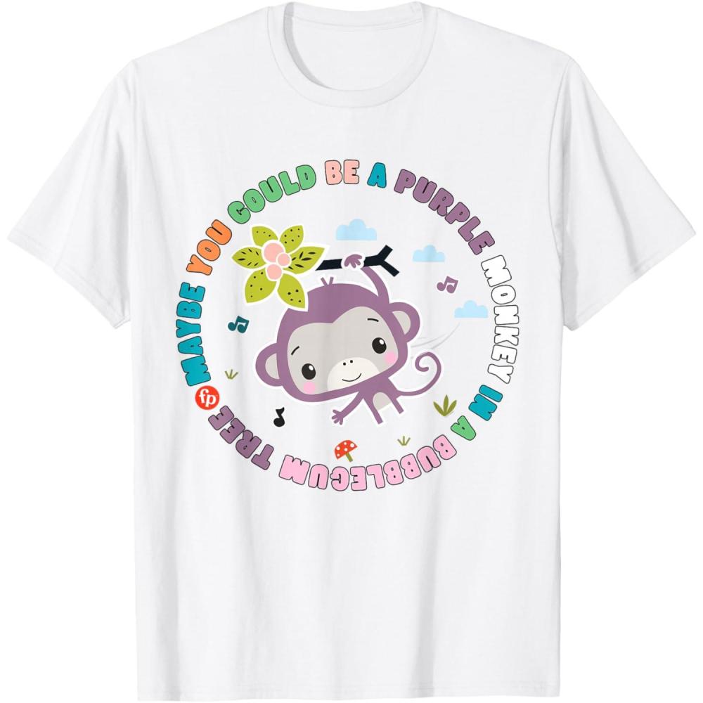 imageFisherPrice Purple Monkey  Hanging Purple Monkey TShirtWhite