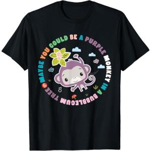 Fisher-Price Purple Monkey – Hanging Purple Monkey T-Shirt(Black)