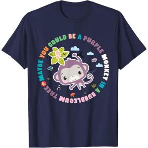 Fisher-Price Purple Monkey – Hanging Purple Monkey T-Shirt(Navy Blue)