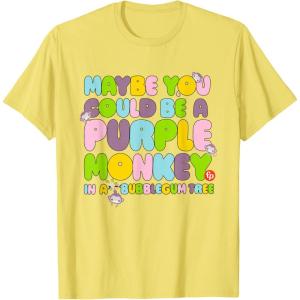 Fisher-Price Purple Monkey – Maybe You Could Be T-Shirt(Lemon Yellow)