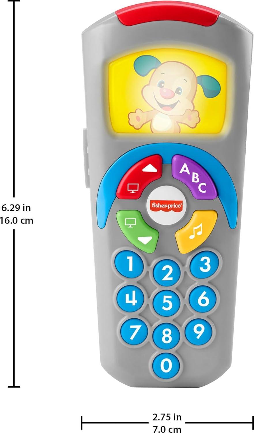 imageFisherPrice Baby Learning Toy Laugh ampamp Learn Puppys Remote Pretend TV Control with Music ampamp Lights for Infants Ages 6 MonthsPuppys Remote Classic Version