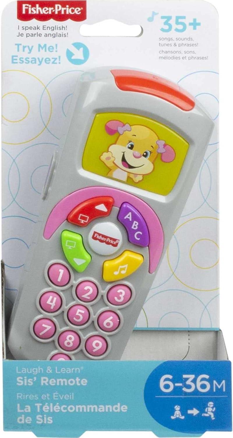 imageFisherPrice Baby Learning Toy Laugh ampamp Learn Puppys Remote Pretend TV Control with Music ampamp Lights for Infants Ages 6 MonthsSis Remote Classic Version