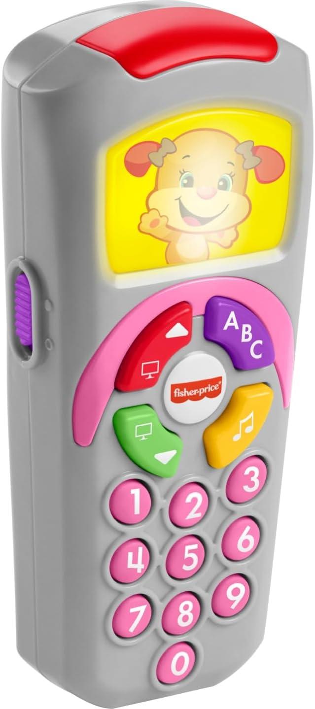 imageFisherPrice Baby Learning Toy Laugh ampamp Learn Puppys Remote Pretend TV Control with Music ampamp Lights for Infants Ages 6 MonthsSis Remote New for 2024