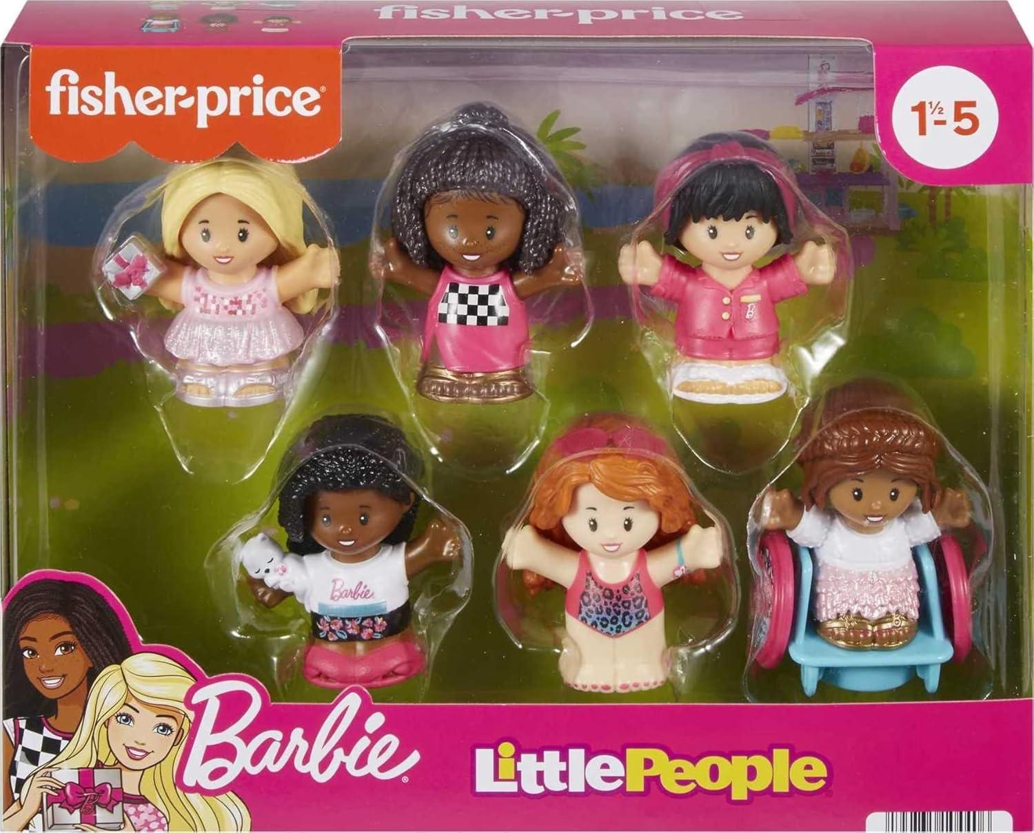 imageFisherPrice Little People Barbie Toddler Toys You Can Be Anything Figure Pack 7 Characters for Pretend Play Ages 18 Months6Pack