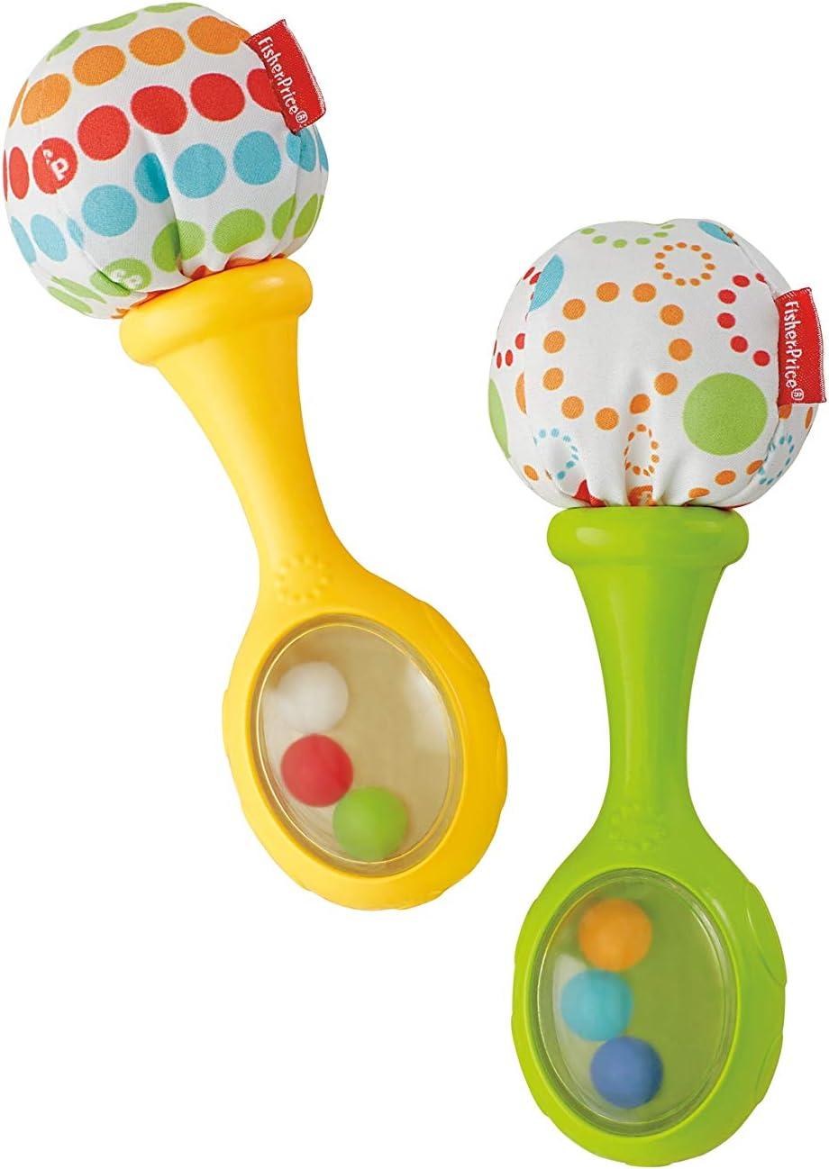 imageFisherPrice Newborn Toys Rattle n Rock Maracas Set of 2 Soft Musical Instruments for Babies 3 Months Blue ampamp Orange807x531x236 Inch Pack of 2