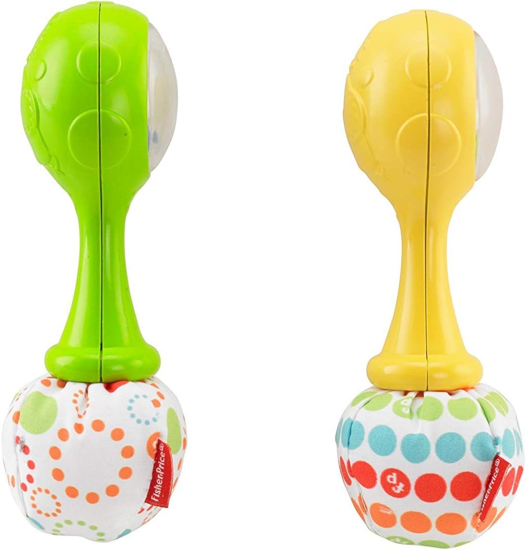 imageFisherPrice Newborn Toys Rattle n Rock Maracas Set of 2 Soft Musical Instruments for Babies 3 Months Blue ampamp Orange807x531x236 Inch Pack of 2