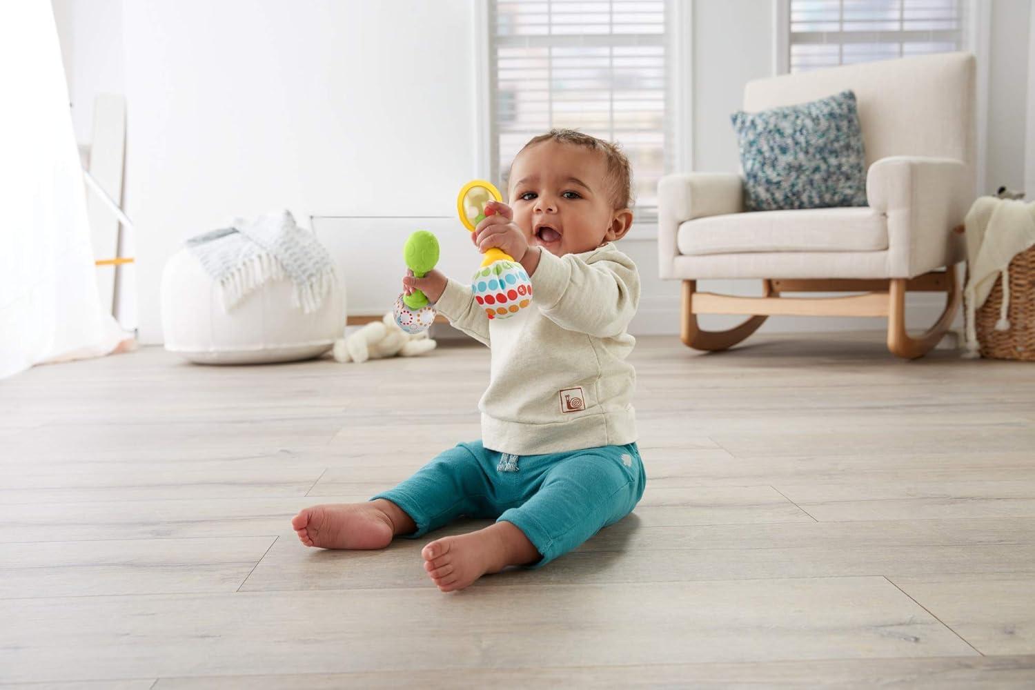 imageFisherPrice Newborn Toys Rattle n Rock Maracas Set of 2 Soft Musical Instruments for Babies 3 Months Blue ampamp Orange807x531x236 Inch Pack of 2