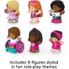 Fisher-Price Little People Barbie Toddler Toys, You Can Be Anything Figure Pack, 7 Characters for Pretend Play Ages 18+ Months(6-Pack)