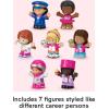 Fisher-Price Little People Barbie Toddler Toys, You Can Be Anything Figure Pack, 7 Characters for Pretend Play Ages 18+ Months(7-Pack)