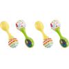 Fisher-Price Newborn Toys Rattle ‘n Rock Maracas, Set of 2 Soft Musical Instruments for Babies 3+ Months, Blue & Orange(8.07×5.31×2.36 Inch (Pack of 2))