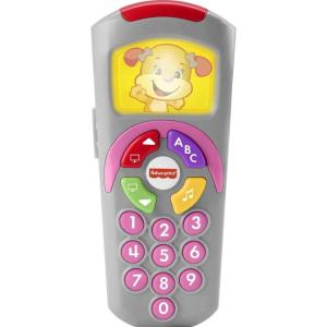 Fisher-Price Baby Learning Toy Laugh & Learn Puppy’s Remote Pretend TV Control with Music & Lights for Infants Ages 6+ Months​(Sis’ Remote – Classic Version)