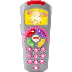 Fisher-Price Baby Learning Toy Laugh & Learn Puppy’s Remote Pretend TV Control with Music & Lights for Infants Ages 6+ Months​(Sis’ Remote – New for 2024)